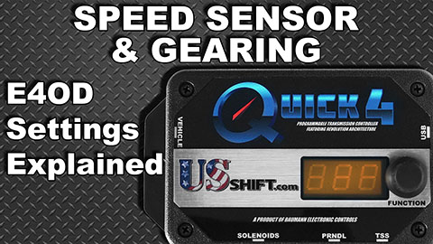 Ford E4OD Speed Sensor Settings