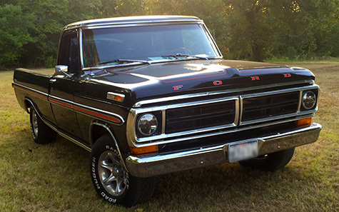 Black 72 Ford Ranger with red striping