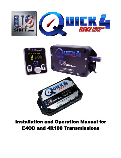 Quick 4 e4od installation manual