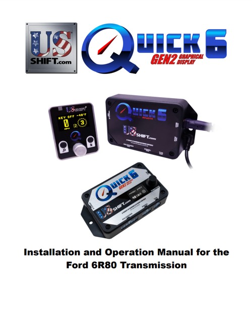 Quick 6 6r80 installation manual