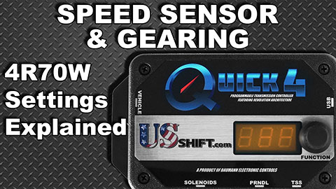Ford 4R70W Speed Sensor Settings